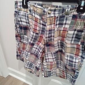 Barry Bricken Size 32 Men's Flat Front Colorful Plaid Shorts